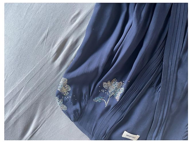 Zadig & Voltaire Strass Denken Sie daran, Kleid Blau - Ansicht 4
