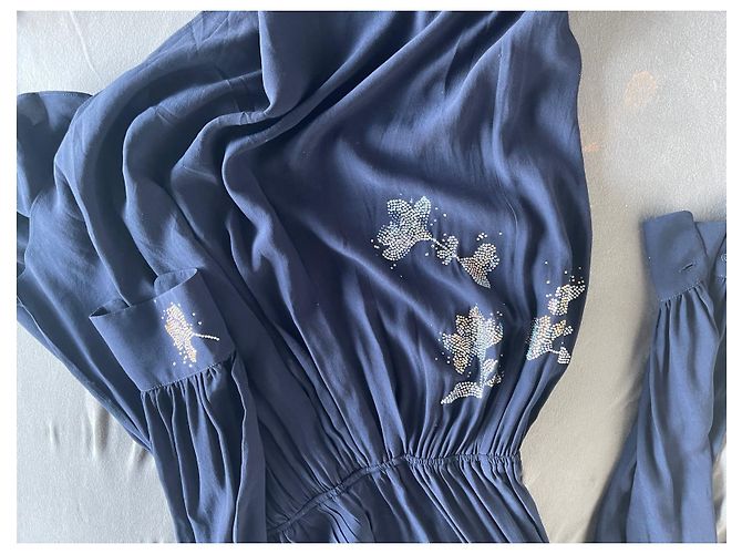 Zadig & Voltaire Strass Denken Sie daran, Kleid Blau - Ansicht 5