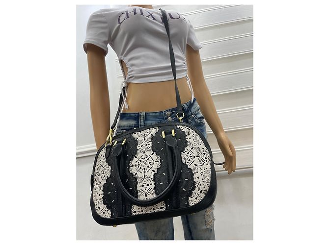 Borsa Burberry Orchard in pelle bianco e nero Multicolore - vista 6