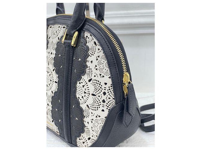 Borsa Burberry Orchard in pelle bianco e nero Multicolore - vista 8