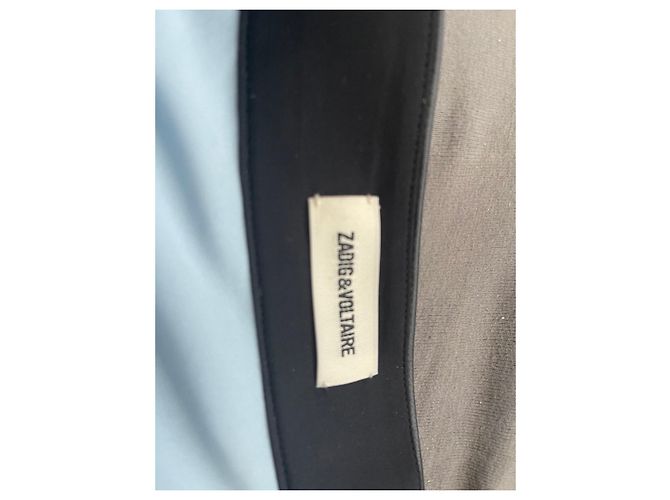 Zadig & Voltaire Minifalda Jim Velours Devore Azul - vista 2