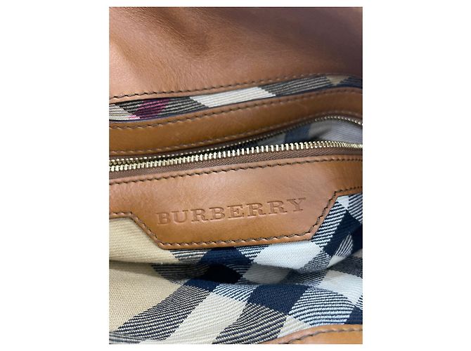 Borsa a tracolla Burberry in pelle marrone - vista 2
