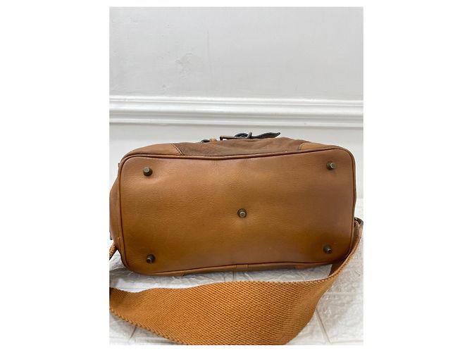 Borsa a tracolla Burberry in pelle marrone - vista 6