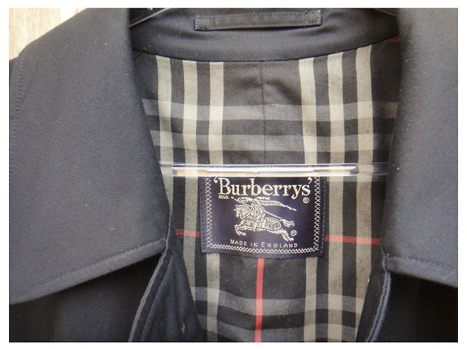 impermeabile uomo Burberry vintage t 50 Blu navy - vista 2