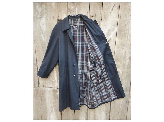 impermeabile uomo Burberry vintage t 50 Blu navy - vista 3