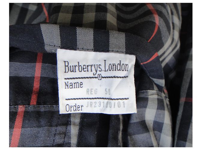 impermeabile uomo Burberry vintage t 50 Blu navy - vista 5