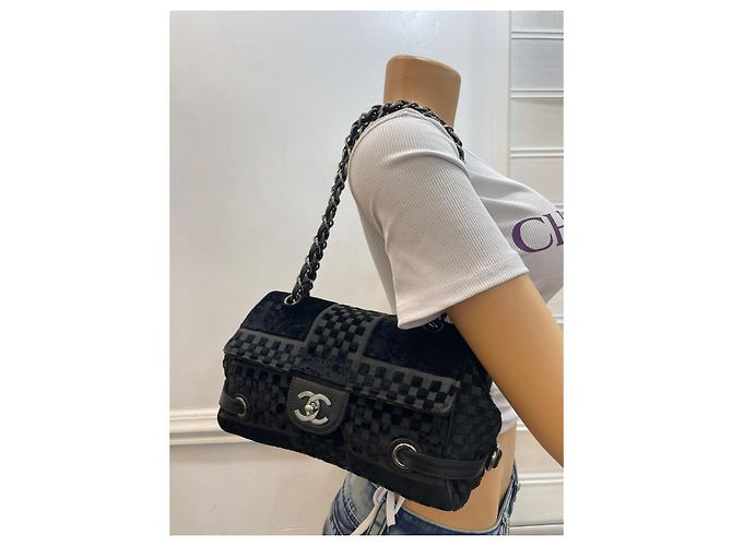 Chanel Vintage Klappentasche Schwarz - Ansicht 11