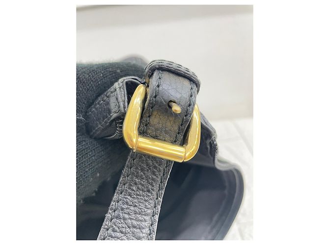 Borsa Hobo Gucci Jackie Nera in Tessuto e Pelle Nero - vista 7