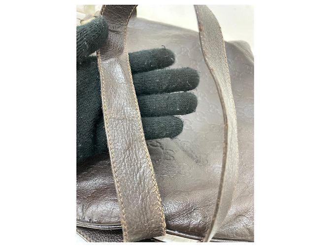 Gucci Borsa messenger unisex in pelle Marrone - vista 3