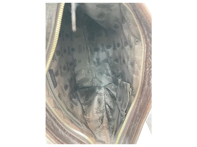 Gucci Borsa messenger unisex in pelle Marrone - vista 5