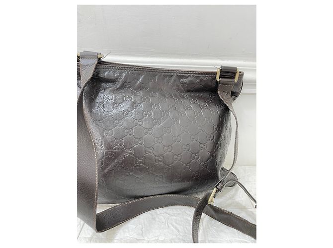Gucci Borsa messenger unisex in pelle Marrone - vista 9