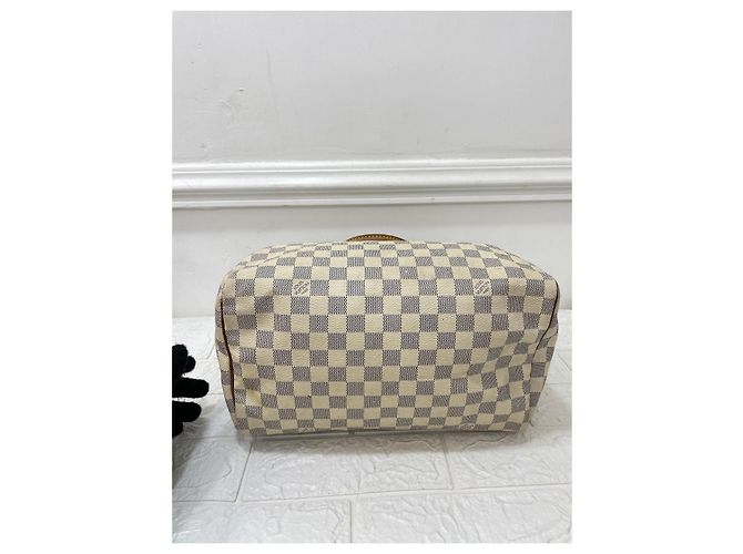 Borsa a mano Louis Vuitton Speedy Damier Azur Multicolore - vista 5