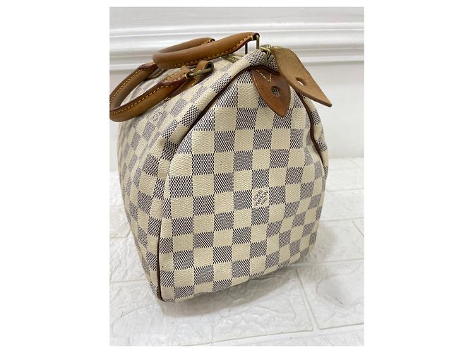 Borsa a mano Louis Vuitton Speedy Damier Azur Multicolore - vista 8