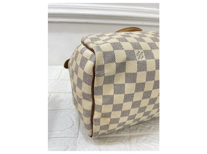 Borsa a mano Louis Vuitton Speedy Damier Azur Multicolore - vista 9