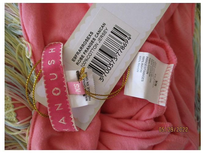 Vestido de flecos Manoush Cancan de algodón rosa - vista 6