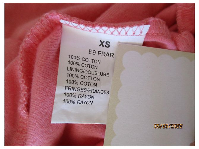 Vestido de flecos Manoush Cancan de algodón rosa - vista 7