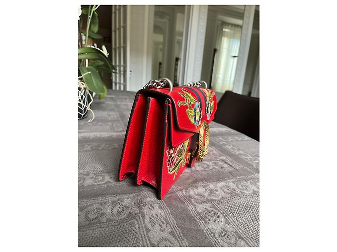 Borsa a mano Gucci Dionysus in pelle rossa Rosso - vista 2