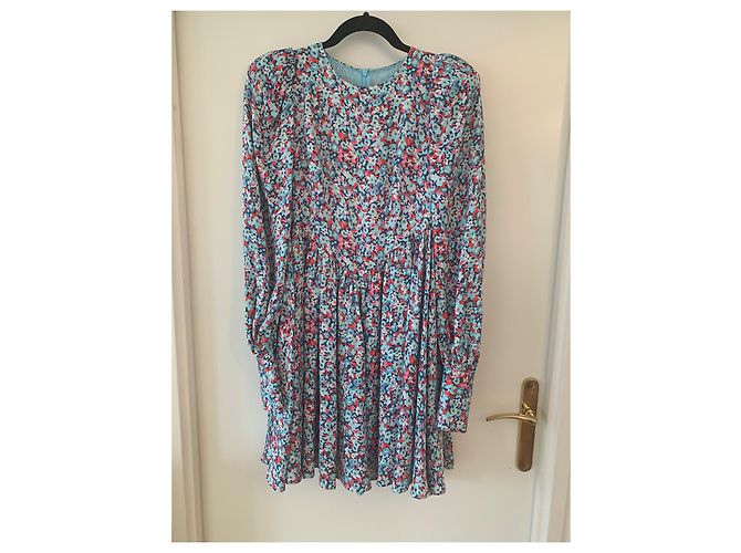 Autre Marque Neues blaues Rotate Blumenkleid Mehrfarben Hellblau - Ansicht 2