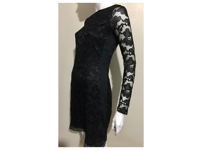 Diane Von Furstenberg DvF New Zarita Spitzenkleid Schwarz - Ansicht 2