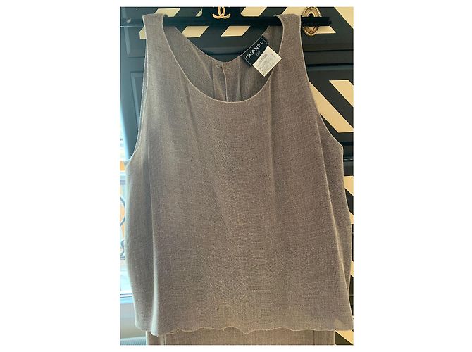 Cambon Chanel Falda larga con top sin mangas Caqui - vista 2