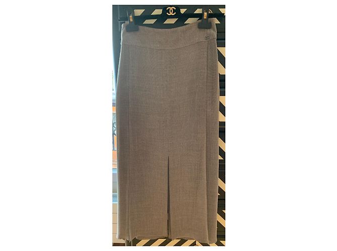 Cambon Chanel Falda larga con top sin mangas Caqui - vista 6
