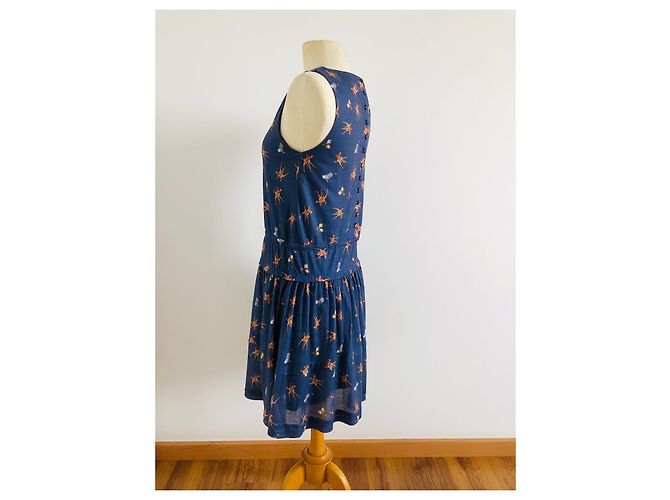 Paul & Joe Sister Vestido sin mangas Paul & Joe estampado Disney azul algodón - vista 3