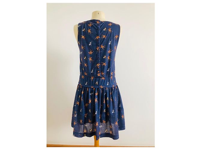 Paul & Joe Sister Vestido sin mangas Paul & Joe estampado Disney azul algodón - vista 4