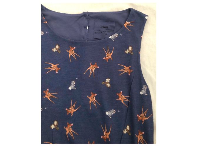 Paul & Joe Sister Vestido sin mangas Paul & Joe estampado Disney azul algodón - vista 5