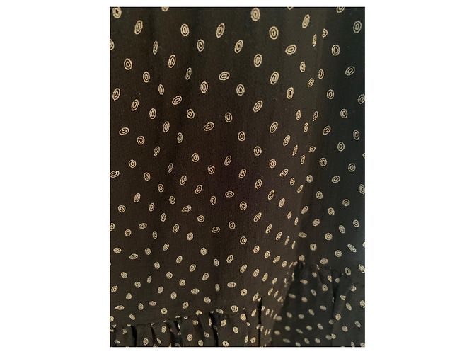 Top Club Monaco in seta blu navy a pois bianchi - vista 2