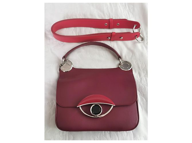 Borsa a mano Kenzo Tali in pelle bordeaux Nero Rosso Bordò Silver hardware - vista 11