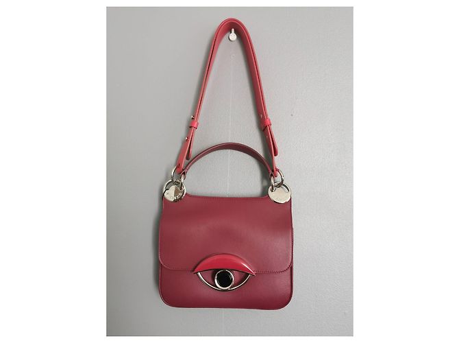 Borsa a mano Kenzo Tali in pelle bordeaux Nero Rosso Bordò Silver hardware - vista 14