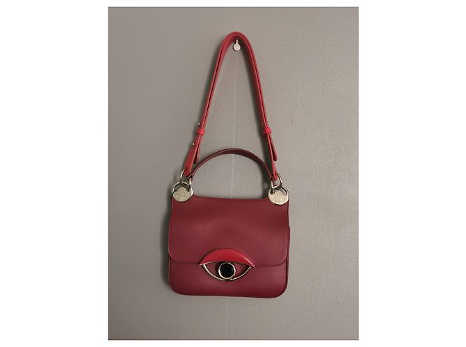 Borsa a mano Kenzo Tali in pelle bordeaux Nero Rosso Bordò Silver hardware - vista 17