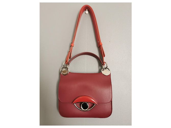 Borsa a mano Kenzo Tali in pelle bordeaux Nero Rosso Bordò Silver hardware - vista 4