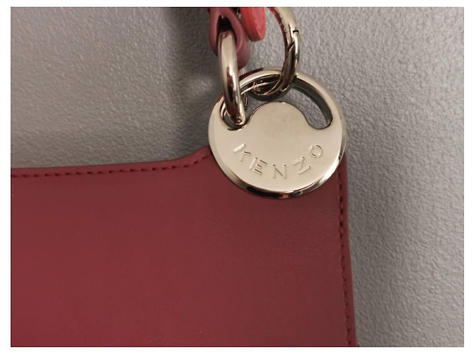 Borsa a mano Kenzo Tali in pelle bordeaux Nero Rosso Bordò Silver hardware - vista 6