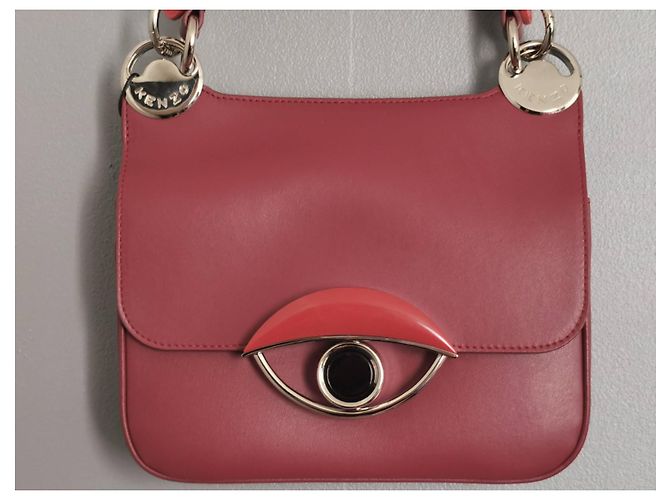 Borsa a mano Kenzo Tali in pelle bordeaux Nero Rosso Bordò Silver hardware - vista 7