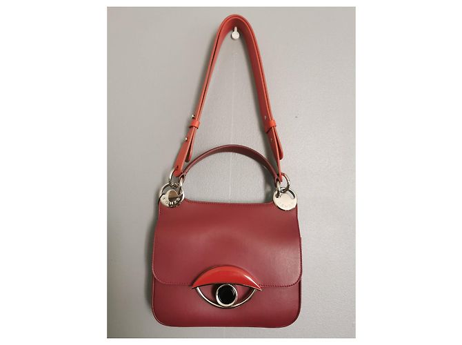 Borsa a mano Kenzo Tali in pelle bordeaux Nero Rosso Bordò Silver hardware - vista 8