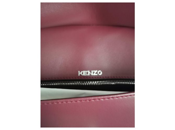 Borsa a mano Kenzo Tali in pelle bordeaux Nero Rosso Bordò Silver hardware - vista 9