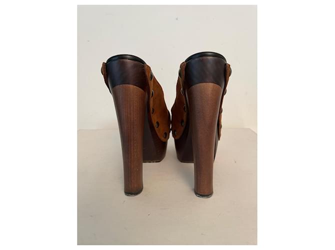 Zoccoli Giuseppe Zanotti in camoscio cognac 36 - vista 2