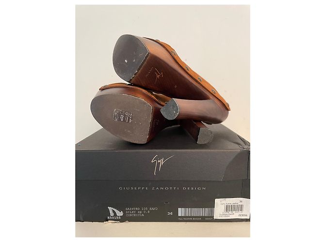 Zoccoli Giuseppe Zanotti in camoscio cognac 36 - vista 4