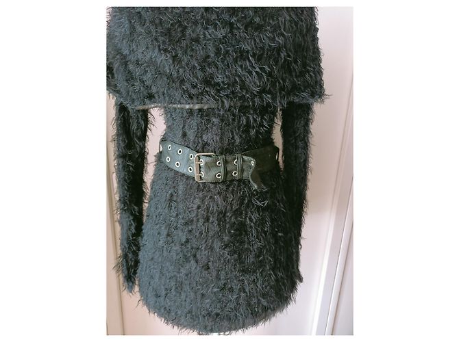 Miss Sixty Kleid Schwarz aus Wolle - Ansicht 2