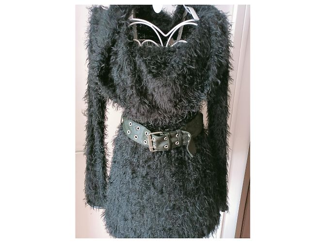Miss Sixty Kleid Schwarz aus Wolle - Ansicht 4