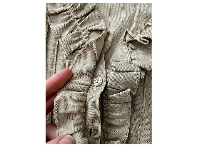 Anne Fontaine Strickjacke Sand Baumwolle Größe 42 - Ansicht 3
