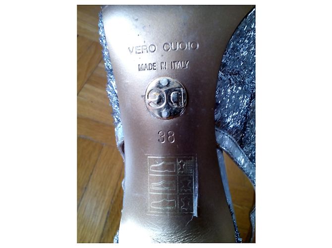 DOLCE & GABBANA SLING BACK IN LUREX Argento - vista 5