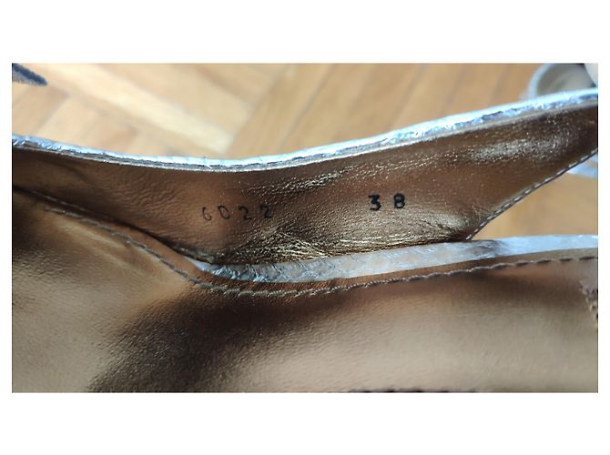 DOLCE & GABBANA SLING BACK IN LUREX Argento - vista 8