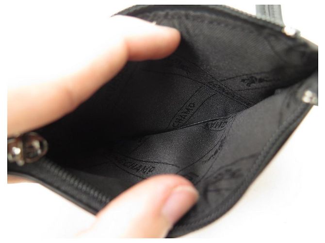 LOTTO BORSA LONGCHAMP CARD CON CORDINO E CUSTODIA PER AIRPODS IN PELLE NERA - vista 5