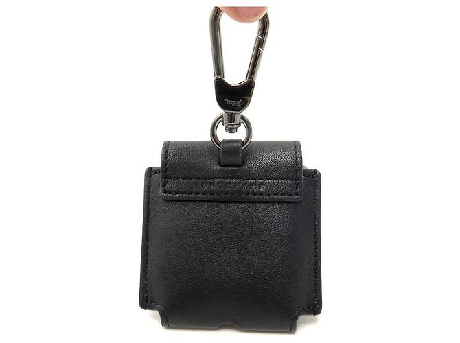 LOTTO BORSA LONGCHAMP CARD CON CORDINO E CUSTODIA PER AIRPODS IN PELLE NERA - vista 9