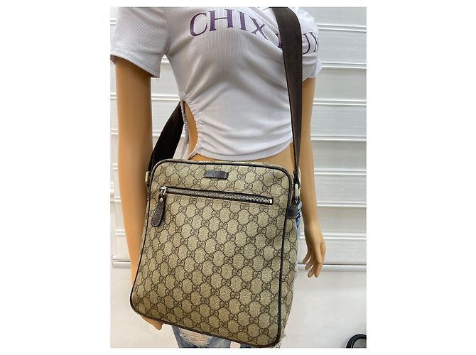 Borsa messenger Gucci GG Plus monogram marrone Multicolore - vista 12