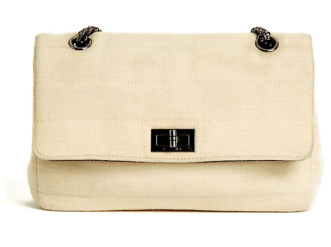 Chanel 2.55 JERSEY MARFIL PLATA 24 Crudo - vista 2
