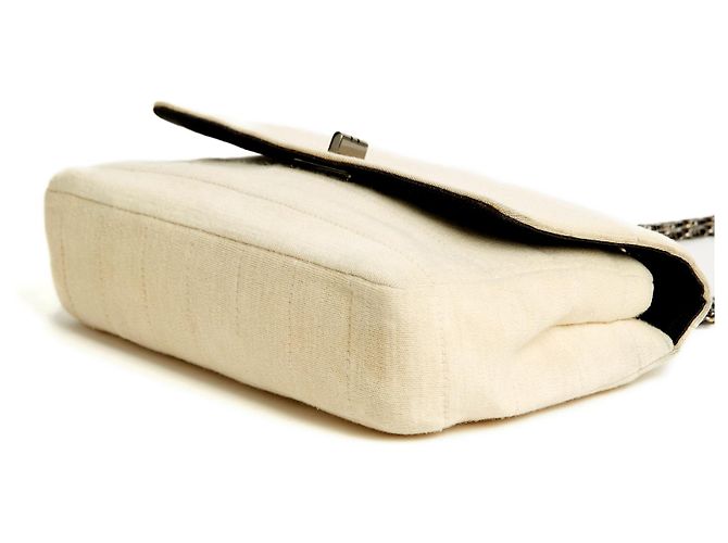 Chanel 2.55 JERSEY MARFIL PLATA 24 Crudo - vista 5