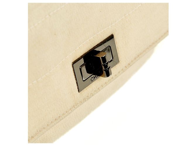 Chanel 2.55 JERSEY MARFIL PLATA 24 Crudo - vista 6